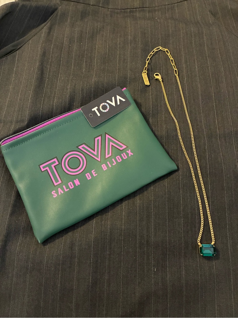 NWT Tova Karine Necklace in Emerald Green
